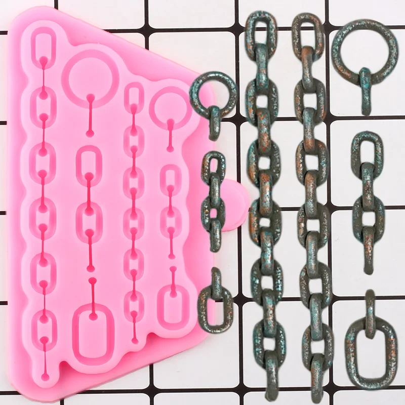 Chains Cake Border Silicone Mold DIY Cupcake Topper Fondant Cake Decorating Tools Candy Polymer Clay Chocolate Gumpaste Moulds