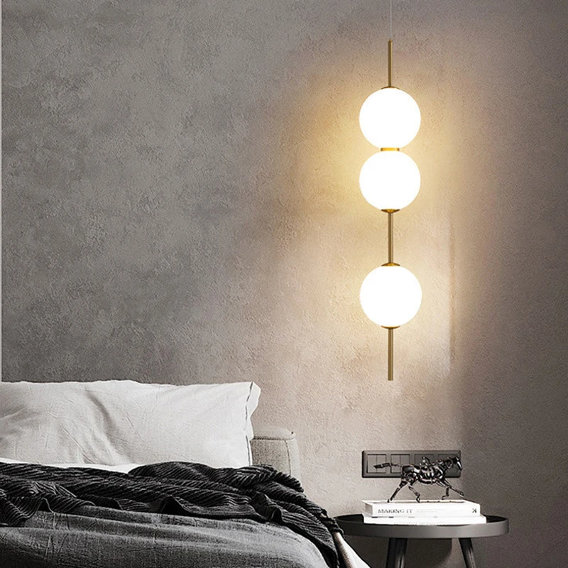 

Nordic Simple Bed Room Pendant Lights Luxury Milky Glass Ball Hanglamp Suspension for Living Room Dining Room Lighting Luminaire