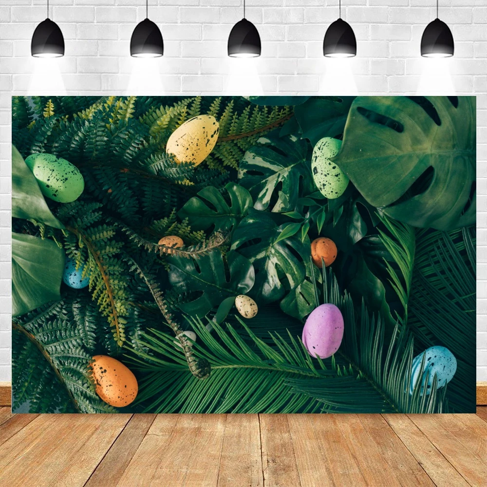 Yeele-أوراق الغابات الاستوائية ، بيض عيد الفصح ، خلفيات التصوير الفوتوغرافي ، الديكور ، استوديو الصور