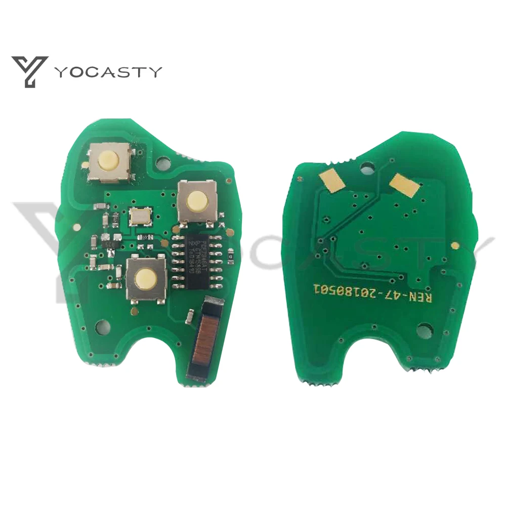 Substituição remota do fob da chave do carro de yocasty va2 para o vento de renault clio modus kangoo mestre twingo 2004 - 2016 433mhz pcf7946a pcf7947a