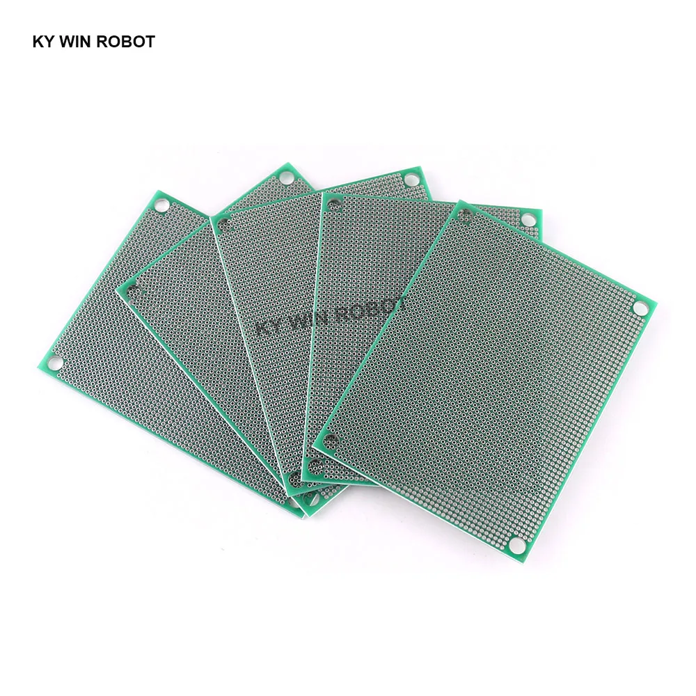 1szt PCB Płytka prototypowa Obwód Protoboard Uniwersalny Stripboard Prototypowanie Veroboard 6X8 cm 60x80mm raster 1,27mm Dwustronny