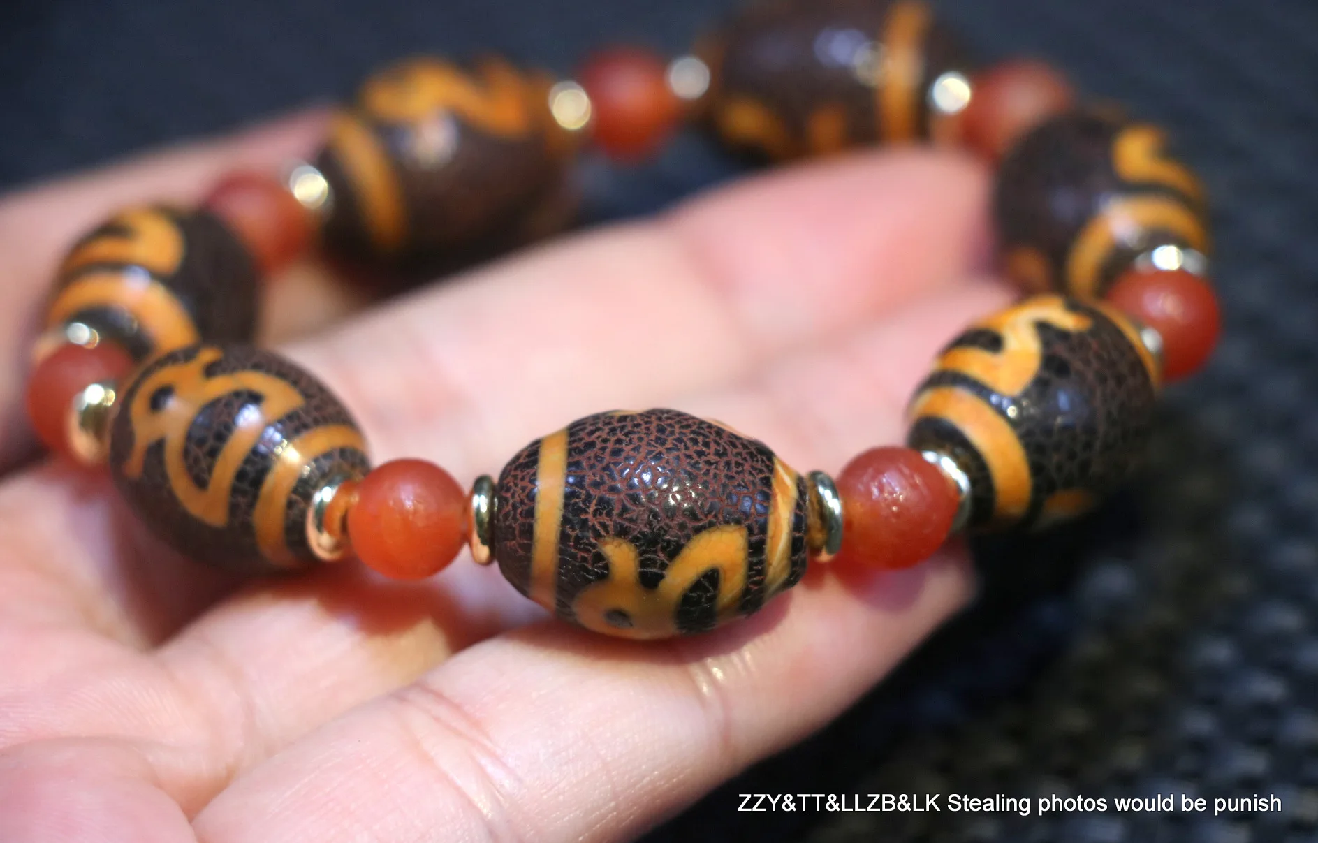 

Тибетский Старый Агат Super Energy, вены дракона, богатство, Бог, тотем, бусины дзи, браслет-амулет LKbrother Talisman UPD210084A1