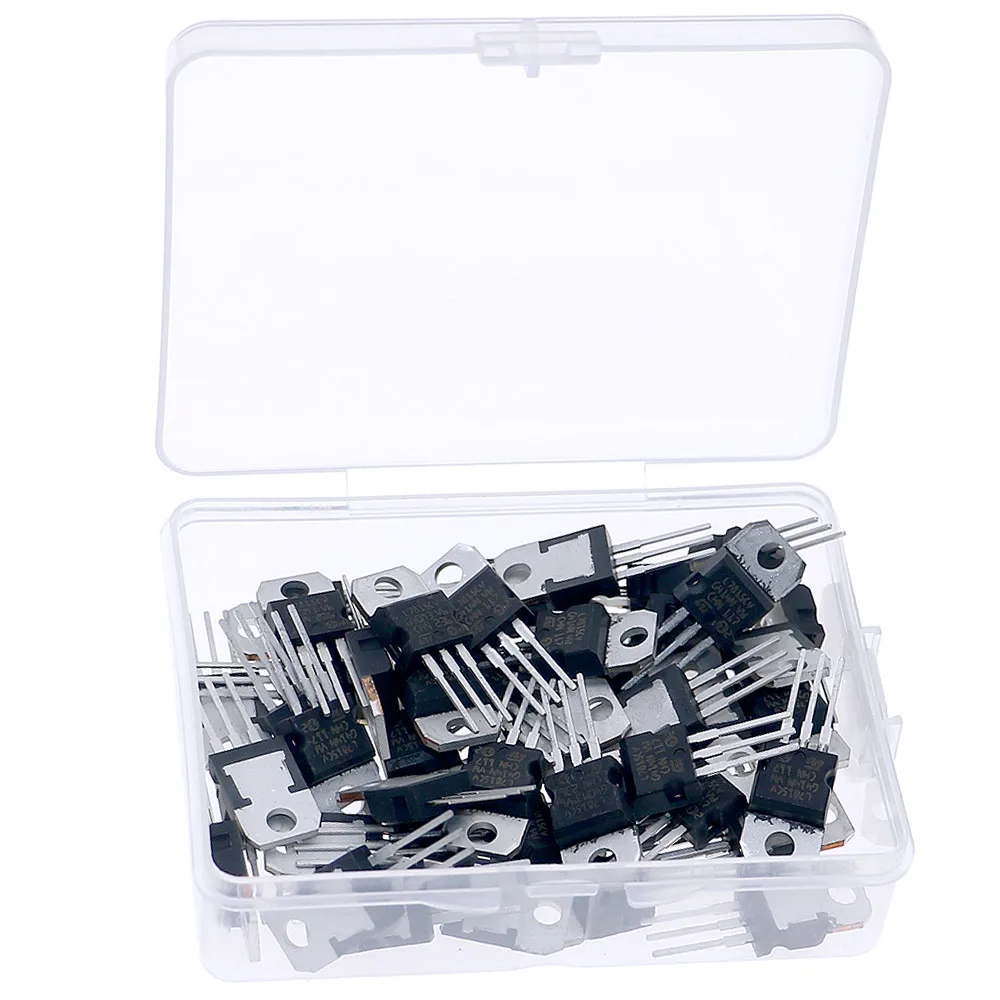 50 pçs/caixa Regulador de Tensão Transistor LM317T L7805 L7806 L7808 L7809 L7810 L7812 L7815 L7818 L7824 7905 7912 7915 7924CV
