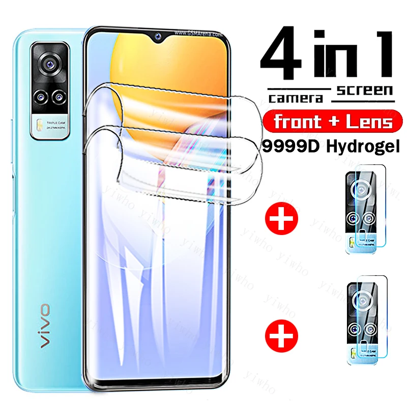 Y31 Y51 Hydrogel Film on For Vivo Y72 Y52 5G Camera Lens Screen Protector for Vivo Y 31 51 31Y Hydrogel Protective Y70 Y50 Film