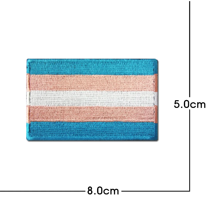 Rainbow Flag Embroidered Patch Pride Gay LGBT Tactical Applique for Clothes Hat Military Emblem with Hook and Loop