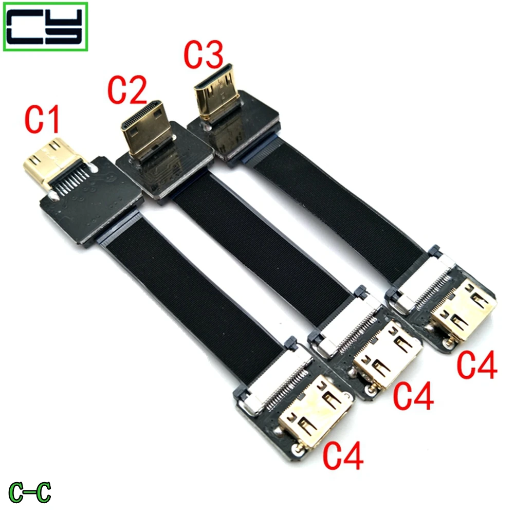 HD-compatible flexible cable aerial photography FPV flat wire Mini HD-cable connector raspberry pie universal elbow HD line