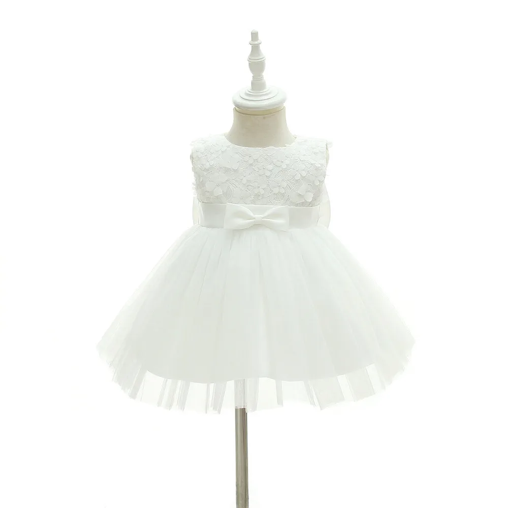 Baby Christening Gowns Dress Infant Birthday Dress Baptism Wear Baby Girl Clothes Summer Dresses Baby Girl Wedding White  Dress