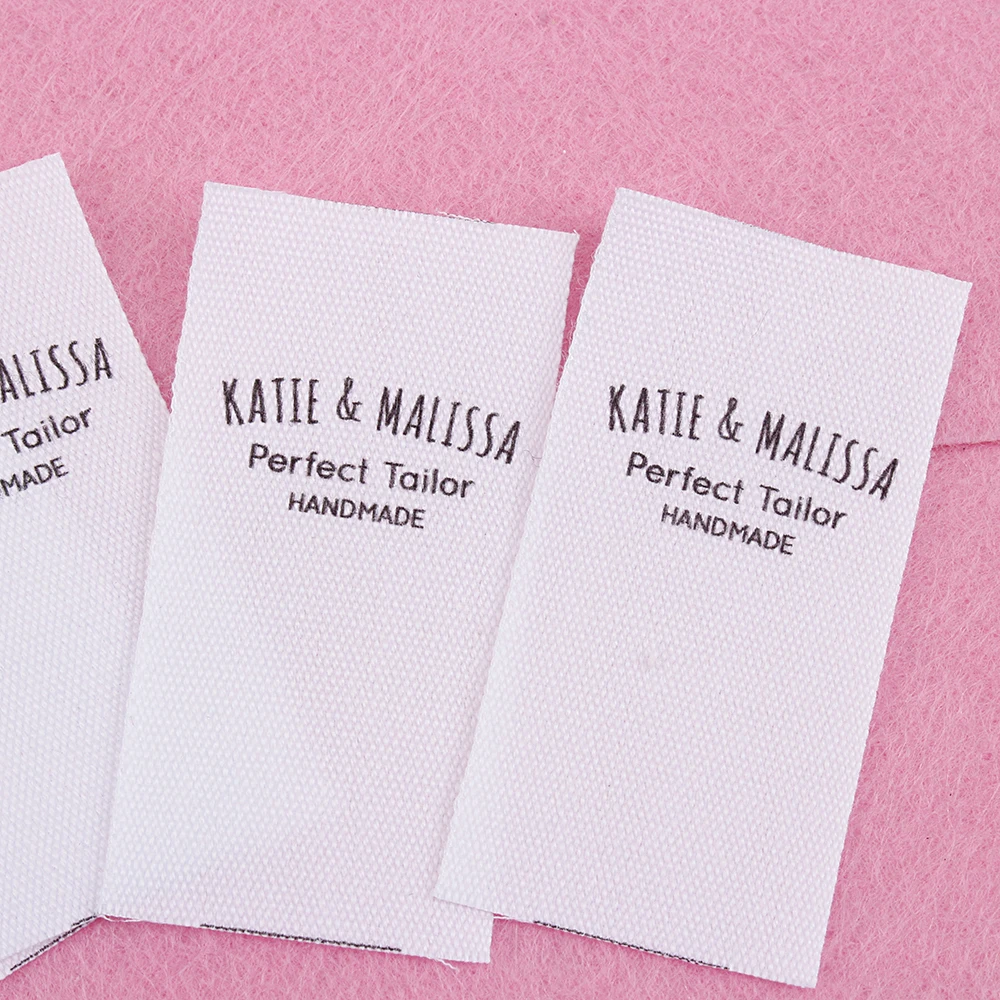 

Personalized Brand Sewing Labels, Custom Logo, Cotton Tags, Handmade Items, Knitting Crochet, 25mm x 50mm, MD5085