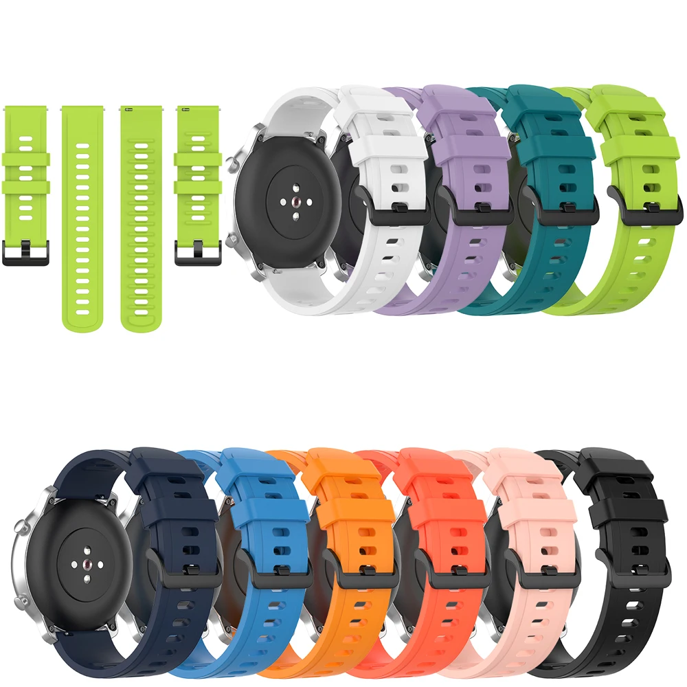 20mm 22mm silicone strap For Amazfit Balance/GTR 4/GTS Garmin Forerunner 970 965 265165 55 Replace wristband Huawei Watch 5 46mm