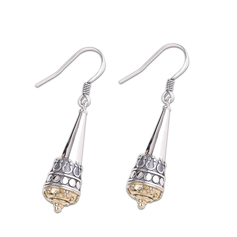 

S925 silver retro simple temperament women's earrings