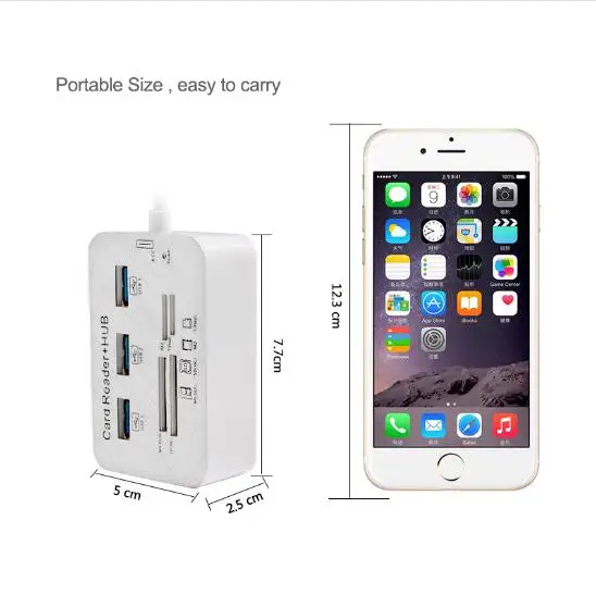 USB Hub 3.0 typ C rozgałęźnik Hub 3 porty Multi USB C Hab USB-C HUB 2.0 wielokrotny czytnik kart SD/TF na PC Laptop micro sd