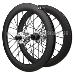 Carbon Fiber 18 Inch Wheel Set 25mm Clincher Carbon Wheels 18 355 Disc Brake 8/9/10/11 Speed 18