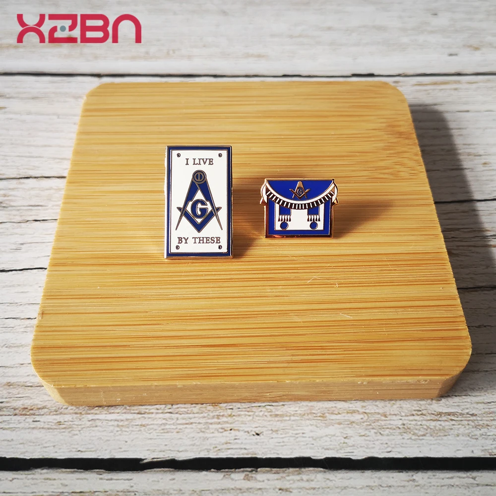 Masonic Apron Lapel Pins Freemasonary Badge Mason Freemason Zinc Alloy Material Locomotive Rider Brooch Idea Exquisite Souvenir