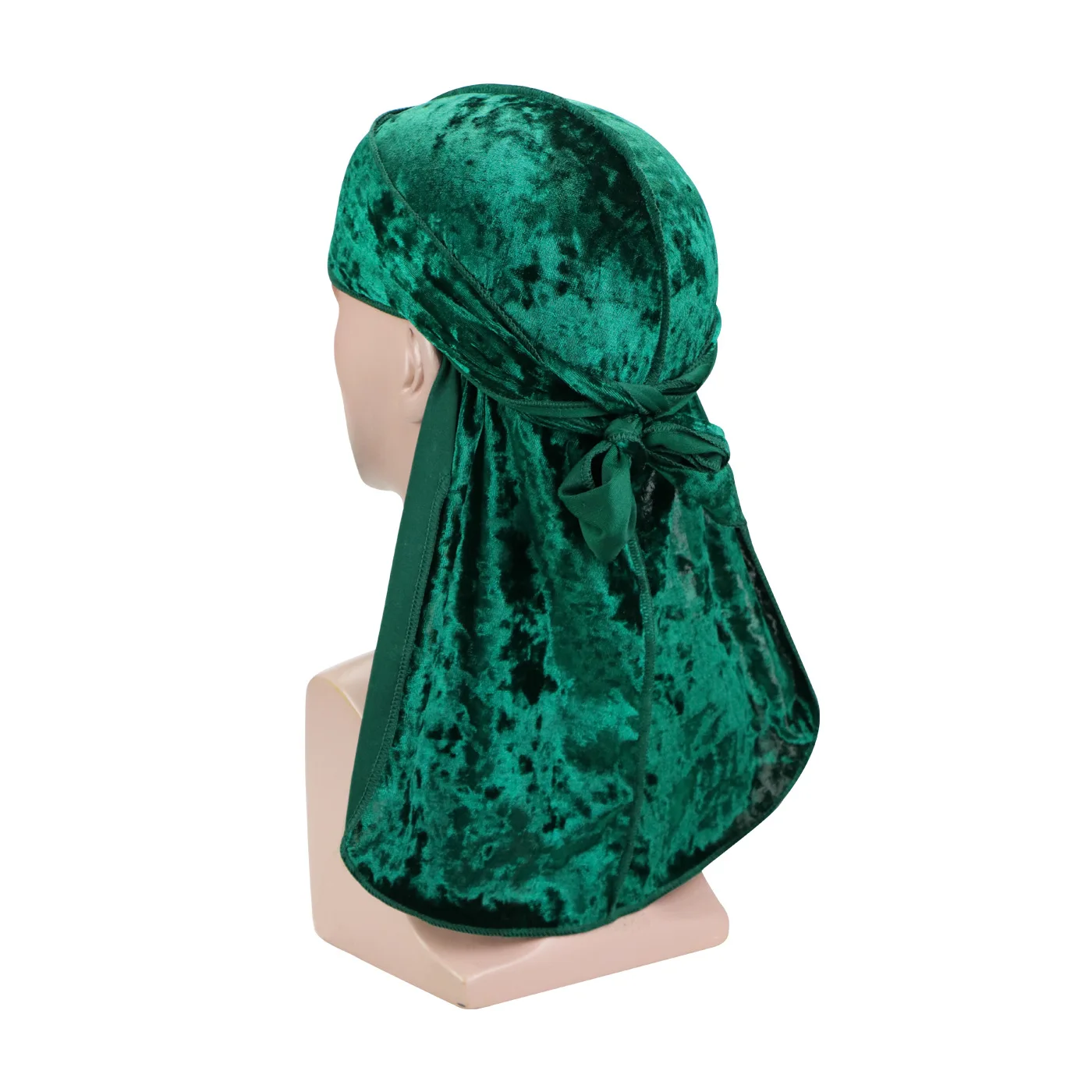 Unisex Diamond Velvet Durag Bandana für Männer Long Tail Headwrap Wave Cap Stretch Herren Doo Rag Turban Hut Hip-Hop Kopfbedeckung Caps – Detail 17