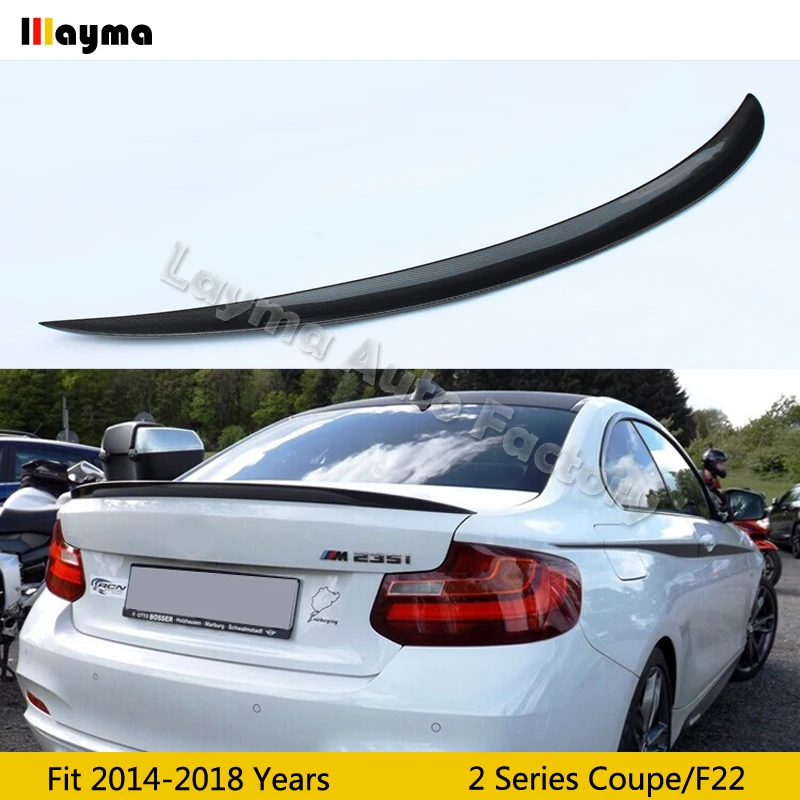 

Performance style Carbon Fiber rear trunk spoiler For BMW 2 Series Coupe F22 218i 220i 235i 240i 2014 - 2020 Car spoiler Wing