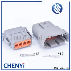 1 sets Deutsch DTM 12 Pin connector DTM06-12S/DTM04-12P Male or Female Auto Waterproof Connector Automotive Sealed Plug