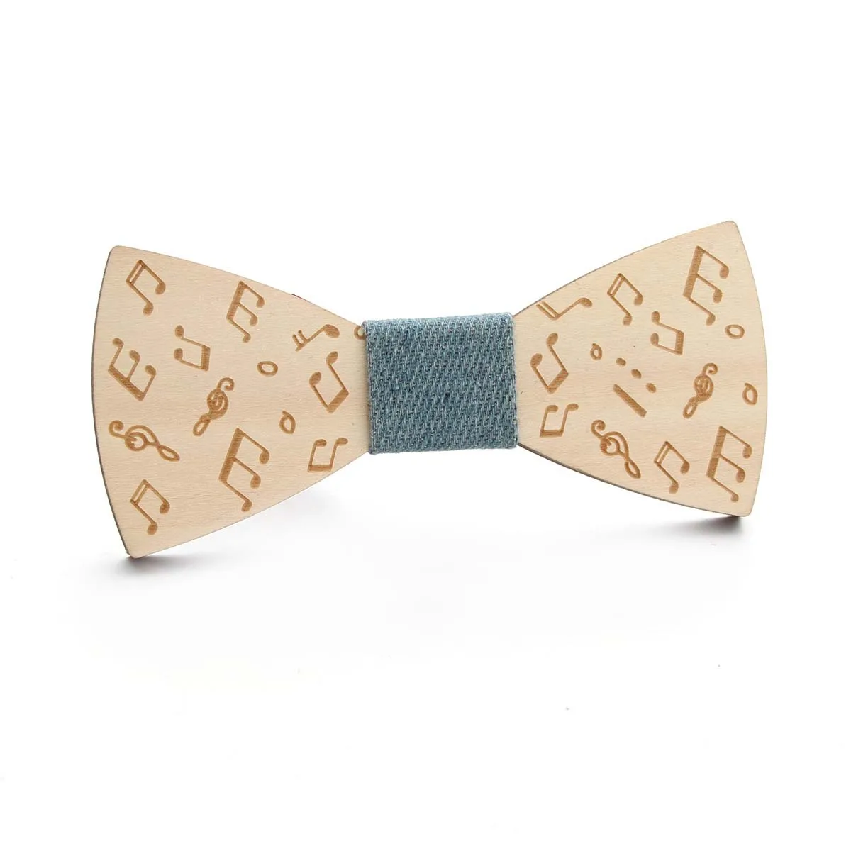 Gentleman Handmade Wooden Bowtie Musical Note Boat Anchor Pattern Men Kids Party Necktie Bowknot Classic Wedding Accessory