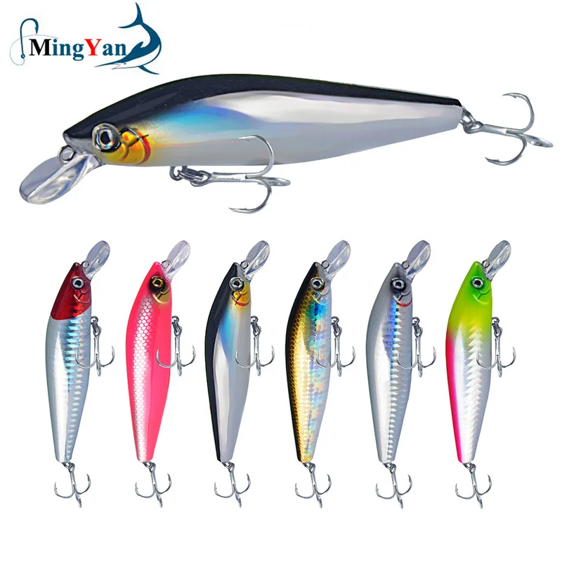 Señuelo de Pesca Artificial, cebo Crankbait, ojos 3D, aparejos Wobblers de plástico, sistema de mosca muerta de fundición lejana, 11cm, 15g, 1 unidad