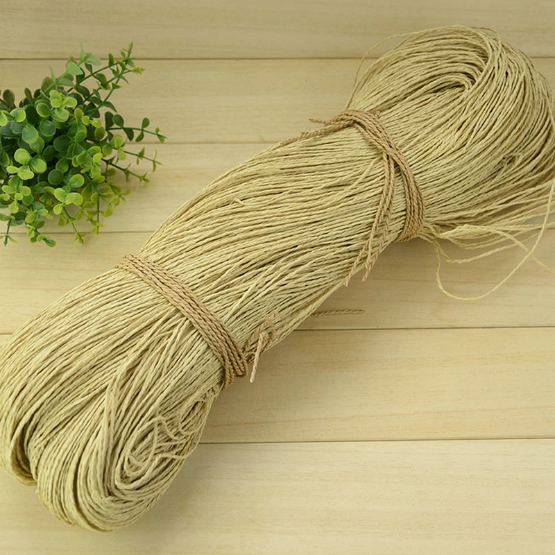 

500G Raffia Straw Yarn Handmade Knitting Hat Crocheting Yarn Handcrafts Material