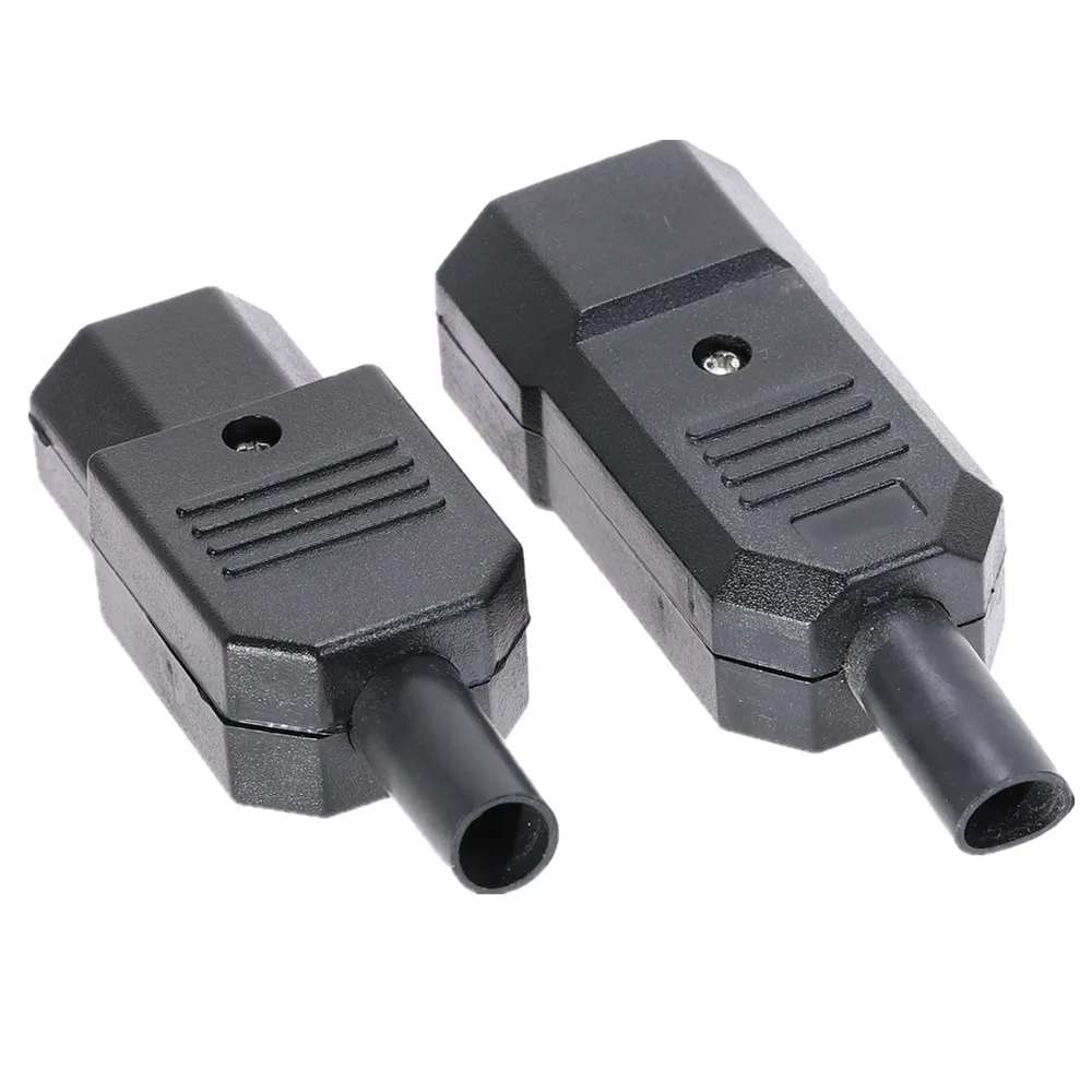 IEC320 C14 C13 Electrical AC Socket 3 Female Male Inlet Plug Connector 3pin Socket Mount