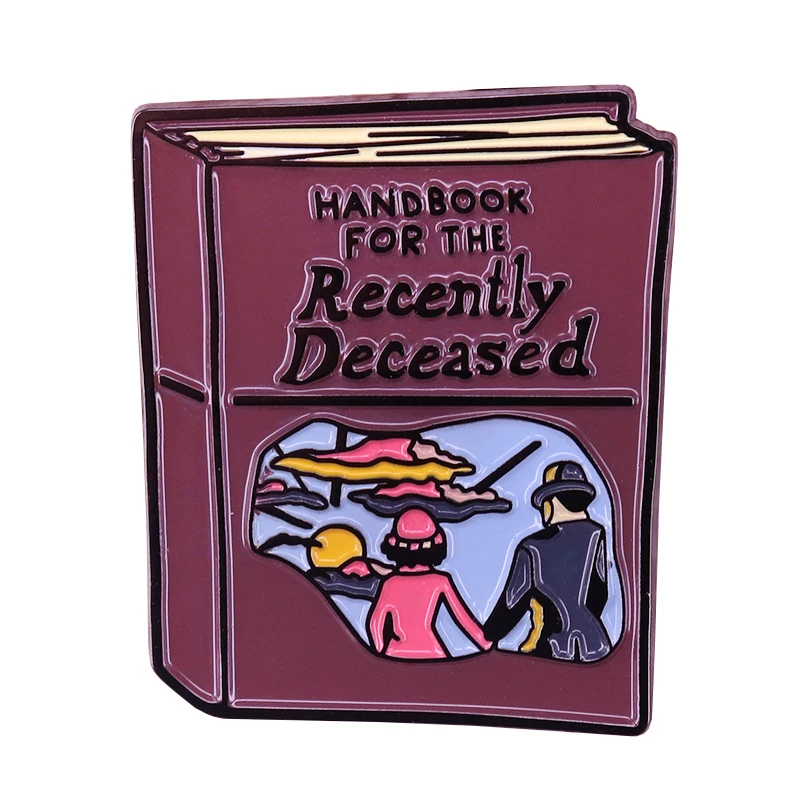 Get this enamel pin of the Handbook found in Tim Burtons 1993 classic!