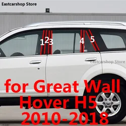 For Great Wall Hover H5 2010-2018 Car B C Pillar Middle Central Column PC Window Decoration Strip Sticker Cover