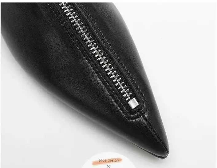 2024 New Flats Sexy Women Pointed Toe Ankle Boots British Woman Footwear Female Shoes Wedge Boots New Zipper Design Short Boots