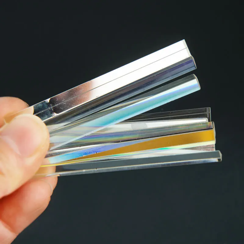 10pcs Defective Rainbow prism Optical Glass Triprism Science Experiment