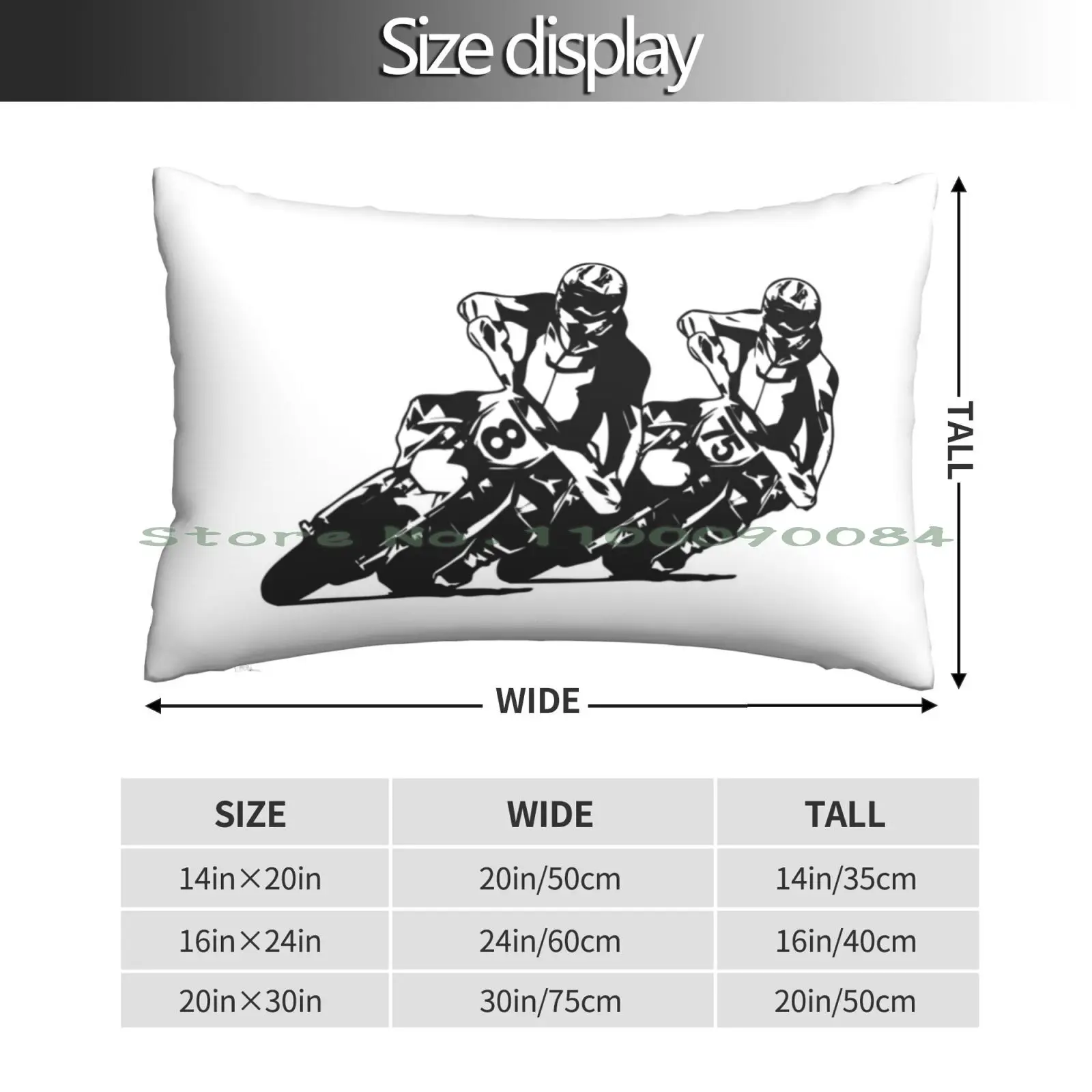 Supermoto-Race Pillow Case 20x30 50*75 Sofa Bedroom Mary Kay Younique Mlm Makeup Amway Lipsense Funny Marketing Beauty Babe