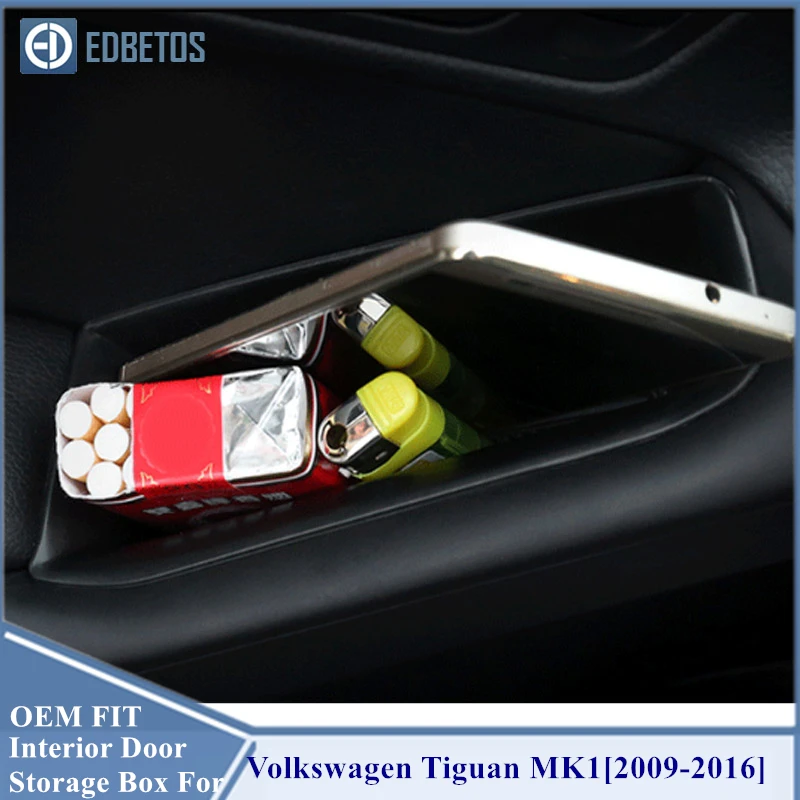 For Volkswagen VW Tiguan MK1 Accessorries Interior Door Storage Box ABS Storage Box 2009 2010 2011 2012 2013 2014 2015 2016