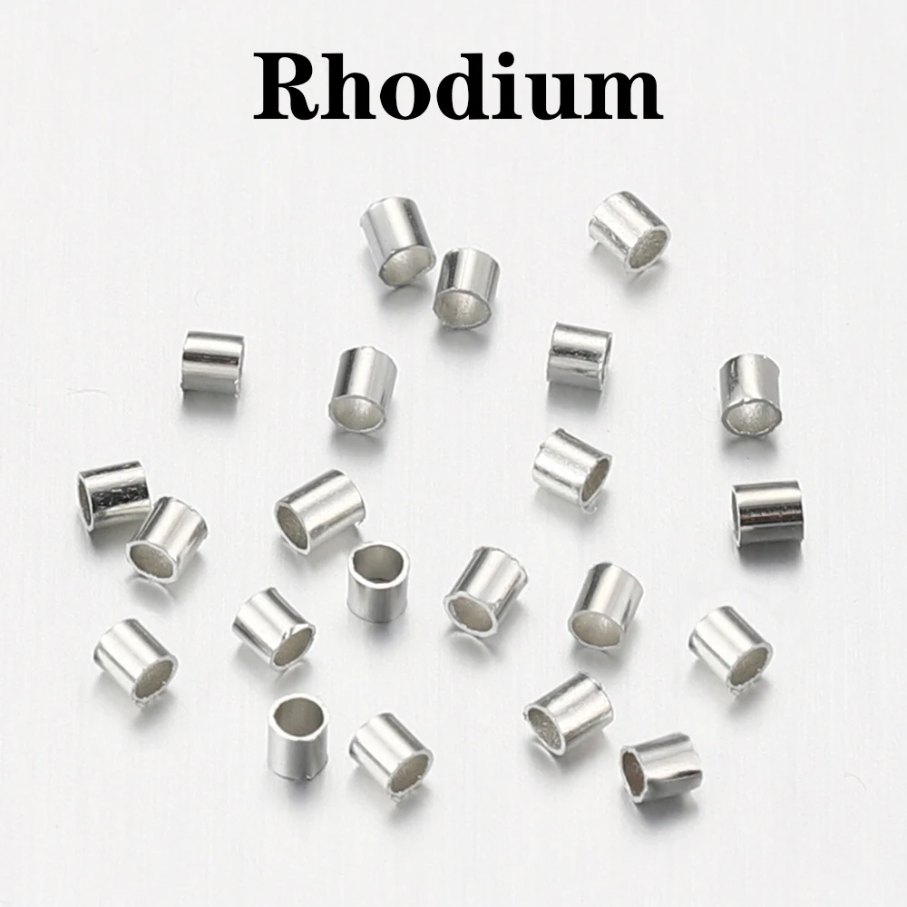 500 stücke 1,5 2,0 2,5mm Rohr Crimp Ende Perlen Stopper Gold Kupfer Spacer Perlen für Schmuck, Die Entdeckungen DIY liefert Halskette