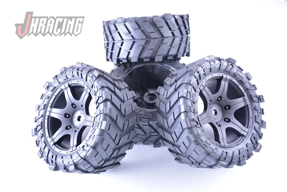 High grip High wear resistance Widened tires with nuts for 1/5 ROFUN LT LOSI 5IVE-T TRAXXAS X-MAXX 220*105mm