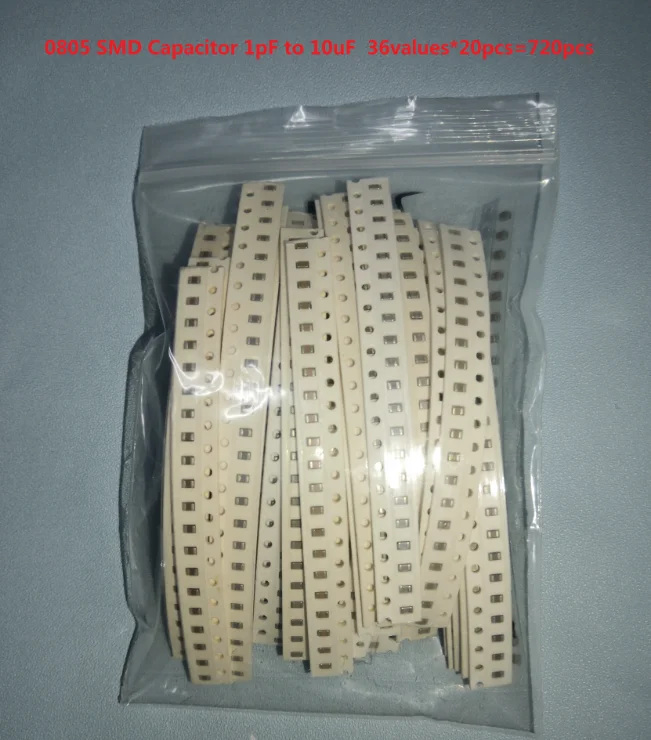 

0805 SMD конденсатор 1 пФ до 10 мкФ 36 значений * 20 шт. = 7 20 шт. в ассортименте, 8 ПФ 10 пФ 101 103 104 334. Набор электронных образцов 470NF