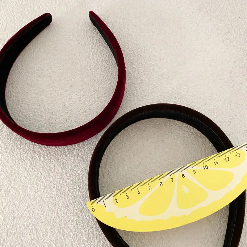 Retro Thick Velvet Headband Women Hair Accessories Fashion Wide Solid Color HairBand Plastic Elegant Bezel Hair Hoop Headwear