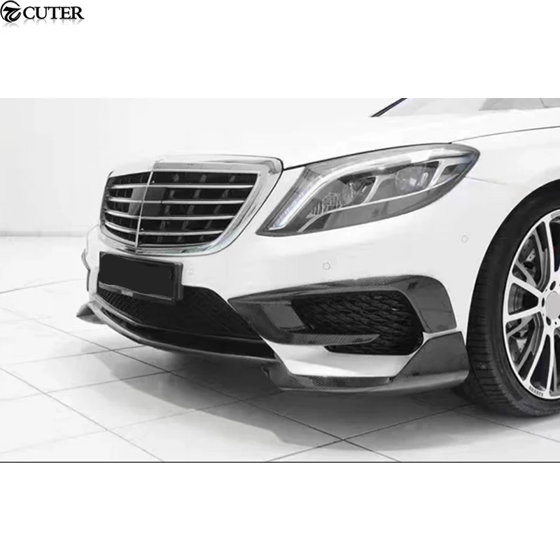 W222 S63 S65 S500 Carbon Fiber Front Bumper Side Fender Air Vents Moulding Trims for Benz W222 S600 S320 S63 Amg Bumper 14-18