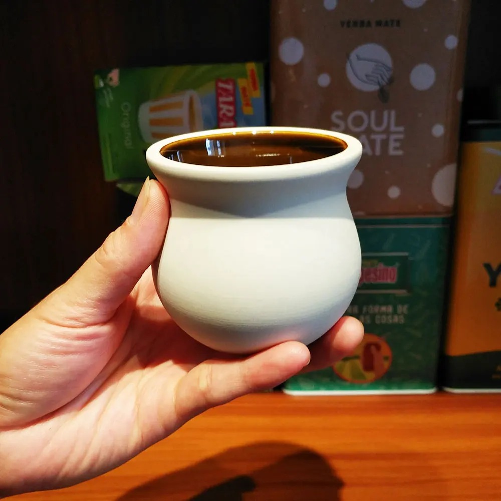 Argentinien Yerba Mate Kürbis Keramik Calabash Tassen Kräutertee Ware Schönes Aussehen Mehrere Option Großhandel – Detail 1