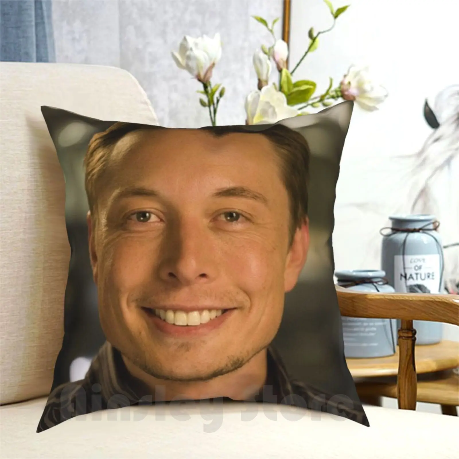 Elon Musk Pillow Case Printed Home Soft Throw Pillow Elon Musk Elon Musk Spacex Tesla