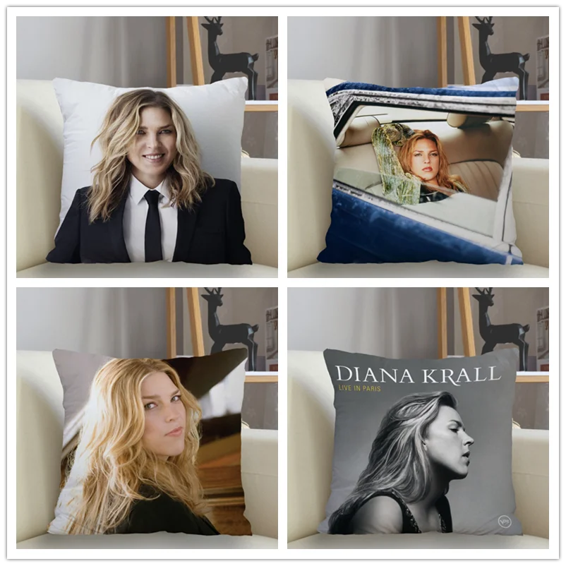 Musife Diana Krall Pillowcase Custom Square Pillow Cover Case Zipper Pillowcase 35*35,40*40,45*45cm Drop Shipping