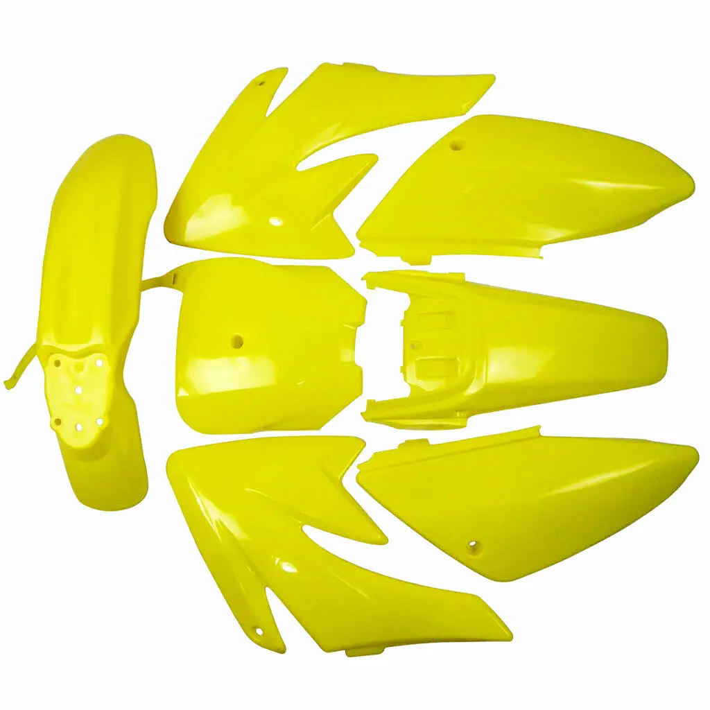 CRF70 Yellow Fairing Plastics Fender Kit Pit Bike 40/150/160/200CC For Honda CRF 70 Atomik Thumpstar