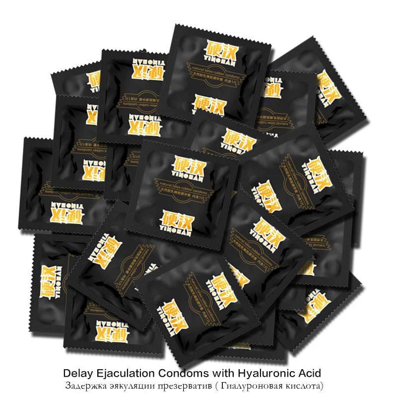 50/100/200PCS Elasun Condoms For Men Physical Delay Lubricated Penis Sleeve Time Delay Ejaculation Contraception Sex Product New