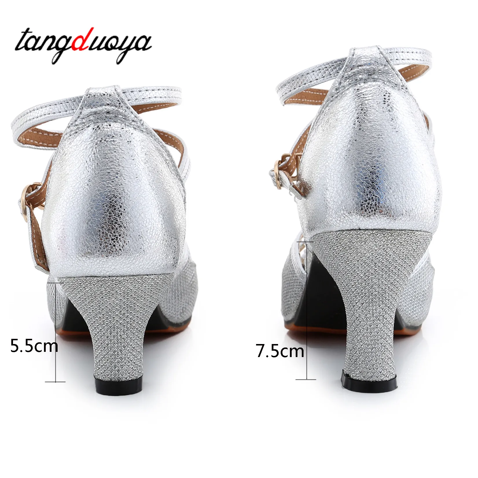 Chaussures de danse latine à talons de 5.5cm pour femmes et filles, pour tango, pôle, salle de Rh, nouvelle collection