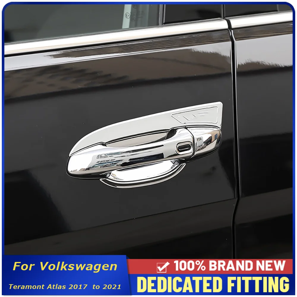 

ABS Chrome Car Outer Door Handle Cover Trim Sticker For Volkswagen Teramont Atlas 2017 2018 2019 2020 2021