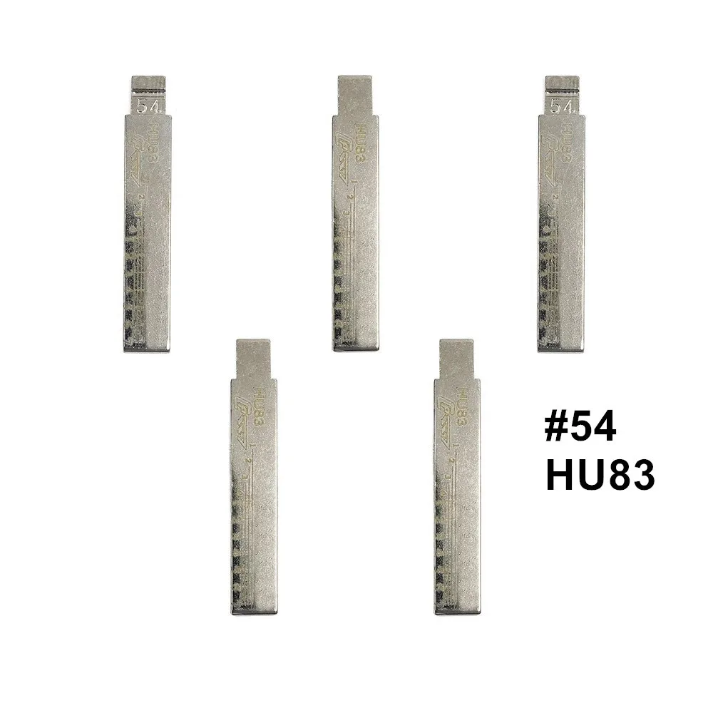 

5pcs 2 IN 1 Lishi HU83 #54 Engraved Line Key Blade Scale Shearing Teeth Cutting Key Blank For Peugeot 508 Citroen