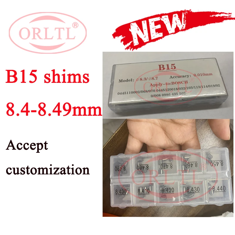 Adjusting Shim B15 Common Rail Injector adjustment Shim B15 Gasket washer B15 Size: 8.4-8.49mm (Quantity 50Pieces/Lot)