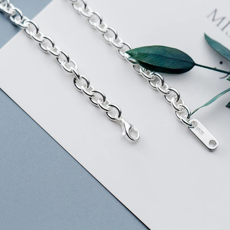 Modian New Minimalism Chain Bracelet for Women Genuine 925 Sterling Silver Geometric Bracelet Korea Style Fine Jewelry Bijoux