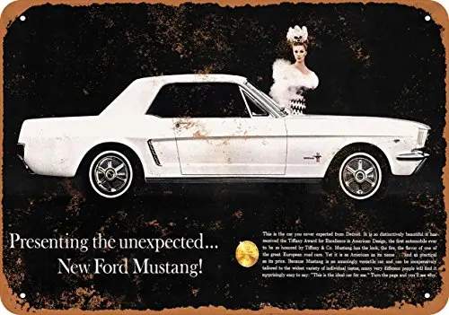 Metal Sign - 1965 Ford Mustang - Vintage Look Wall Decor for Cafe beer Bar Decoration Crafts