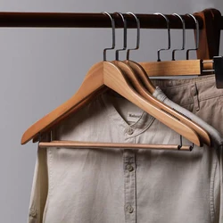 Wooden Hangers for Clothes Storage Wardrobe Organizer Non Slip Shoulder 360 Rotating Shirt Dress Jacket Coat Hanger