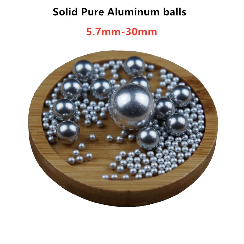 Solid Pure Aluminum balls Dia 5.7mm 6mm 6.35mm 8mm 9.525mm 10mm 12mm 20mm 25.4mm 30mm aluminum ball bead