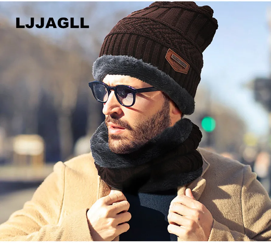 

Thick Warm Beanie Skullies Hat knit Letter Bonnet Beanie Caps Winter knitted Beanies Hats Outdoor Riding Sets
