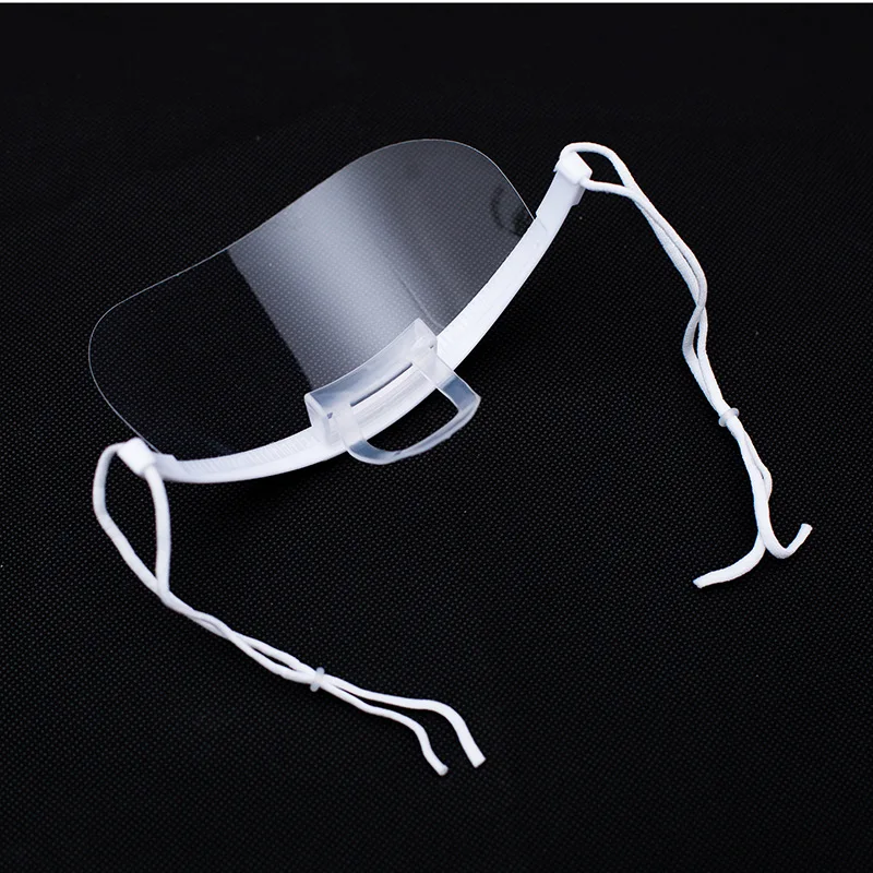 Anti-fog Transparent Mask Health Mask Fast Food Restaurant Plastic Kitchen Masks Reused respirator Beverage Service Tools